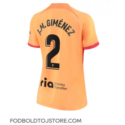 Atletico Madrid Jose Gimenez #2 Tredjetrøje Dame 2022-23 Kortærmet